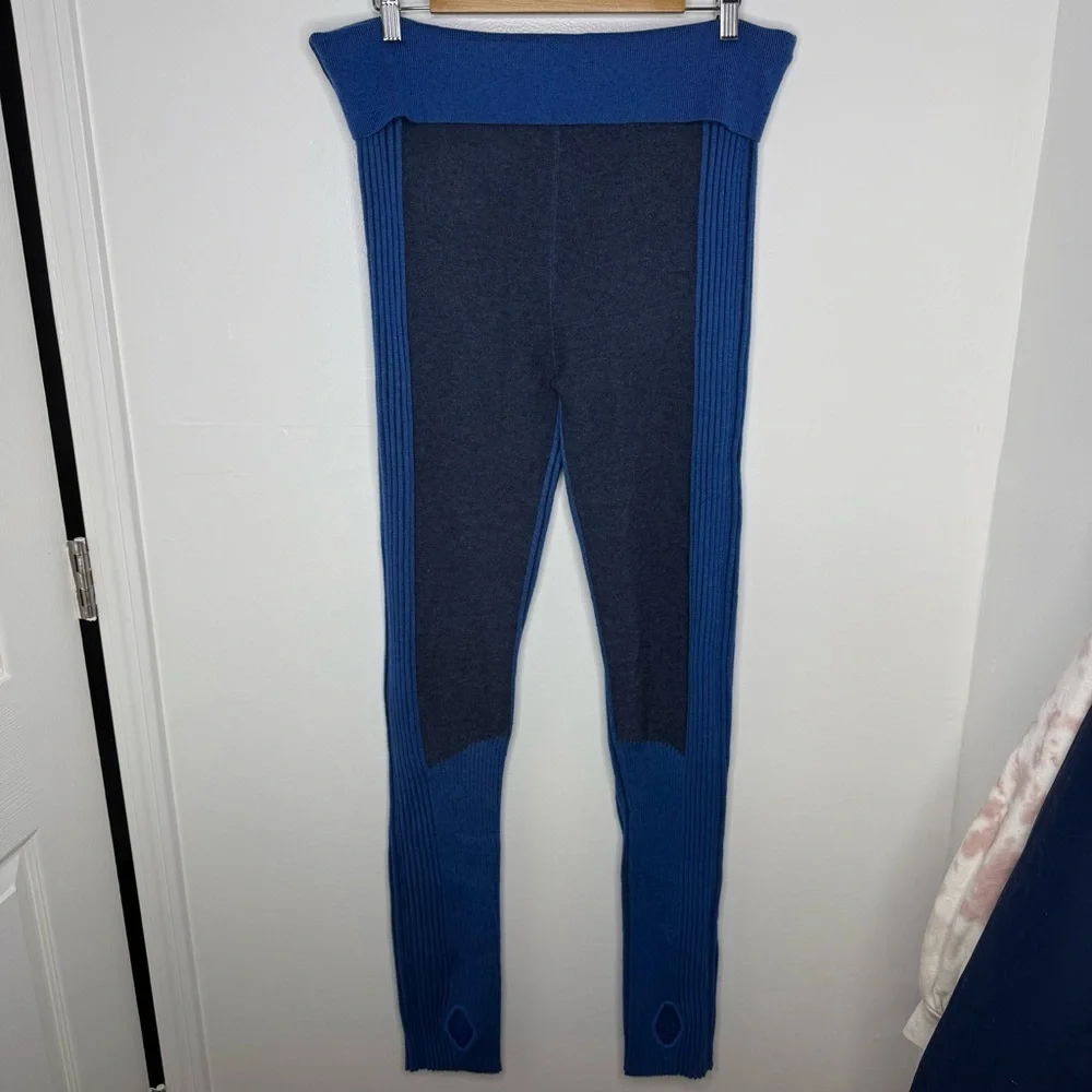 ANTHROPOLOGIE Daily Practice Knit Two Tone Leggings - Picture 6 of 8
